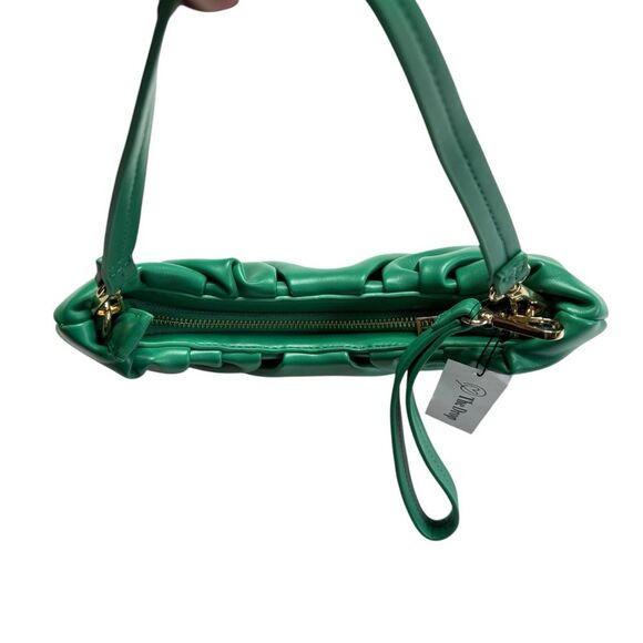 The Drop Ulla Ruched Convertible Bag Clutch Ultramarine Green NWT - Picture 6 of 16